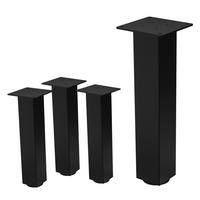 TISCHBEINE 4er Set I-Design H:42 cm Schwarz 8x8 cm - Schwarz, Metall (8/42/8cm) - ML-DESIGN