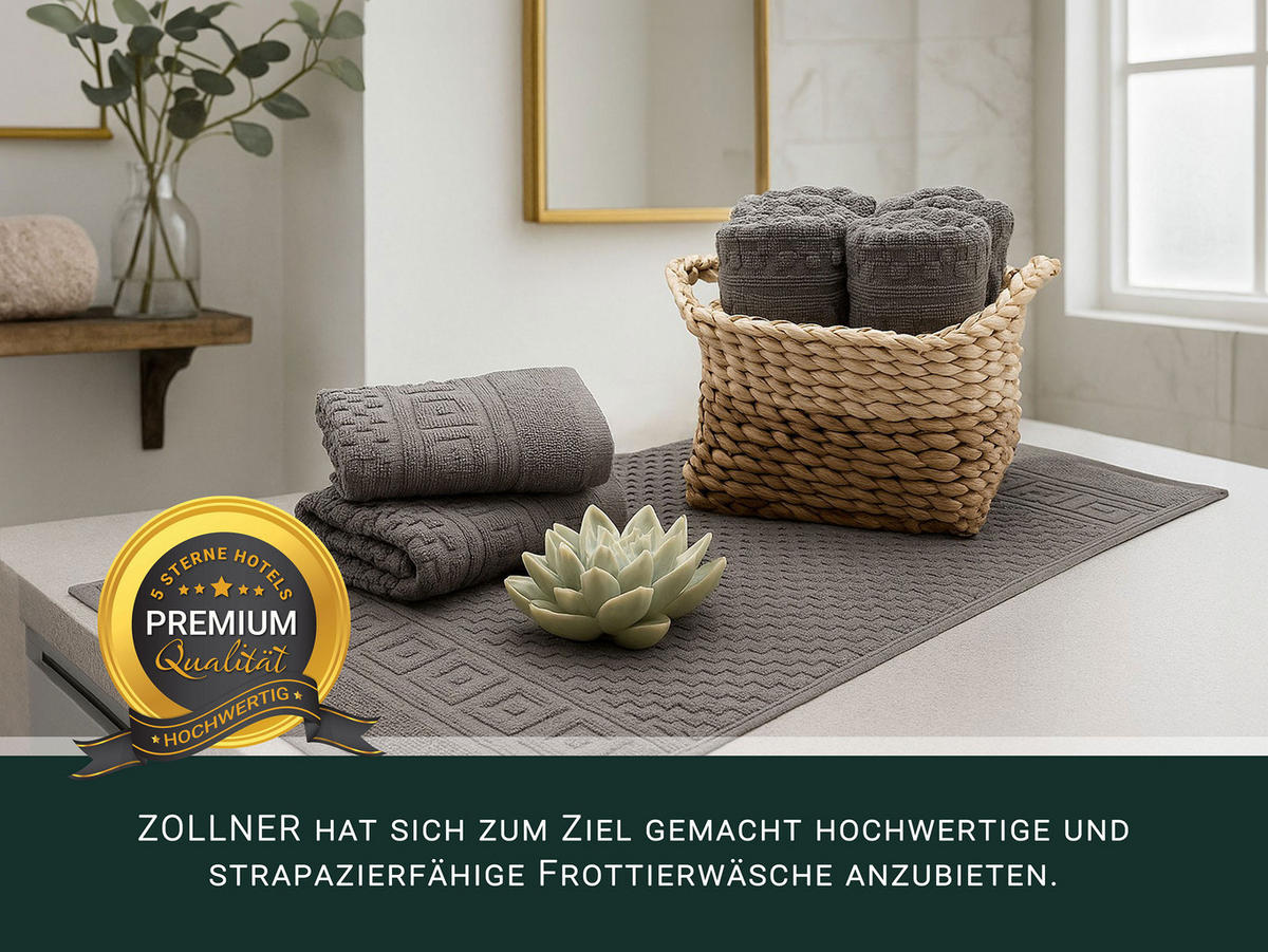 GÄSTETÜCHER, 10er-Set, 30x50 cm, 100% Baumwolle, Grau - Anthrazit, Textil (30/50cm) - Zollner