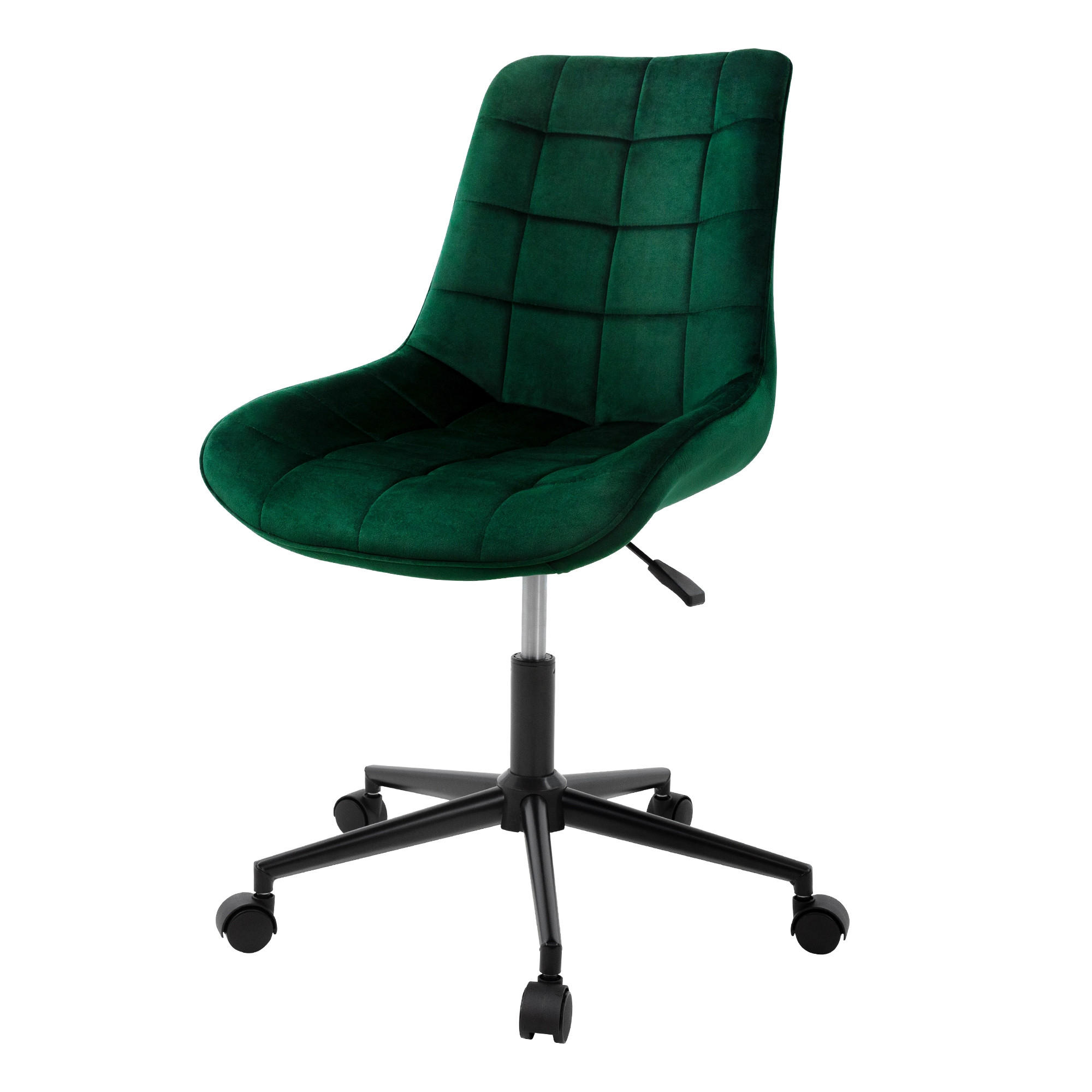 BÜROSTUHL Samt grün - Grün, Metall (53/97/60cm) - ML-DESIGN