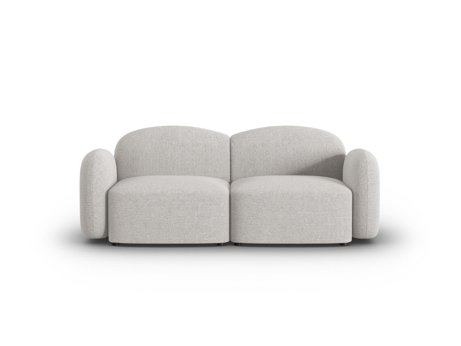 SOFA Blair aus Chenille-Stoff silber meliert 2 Sitzplätze - Silberfarben, Textil (87/80/194cm) - Micadoni