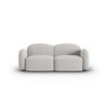 SOFA Blair aus Chenille-Stoff silber meliert 2 Sitzplätze - Silberfarben, Textil (87/80/194cm) - Micadoni
