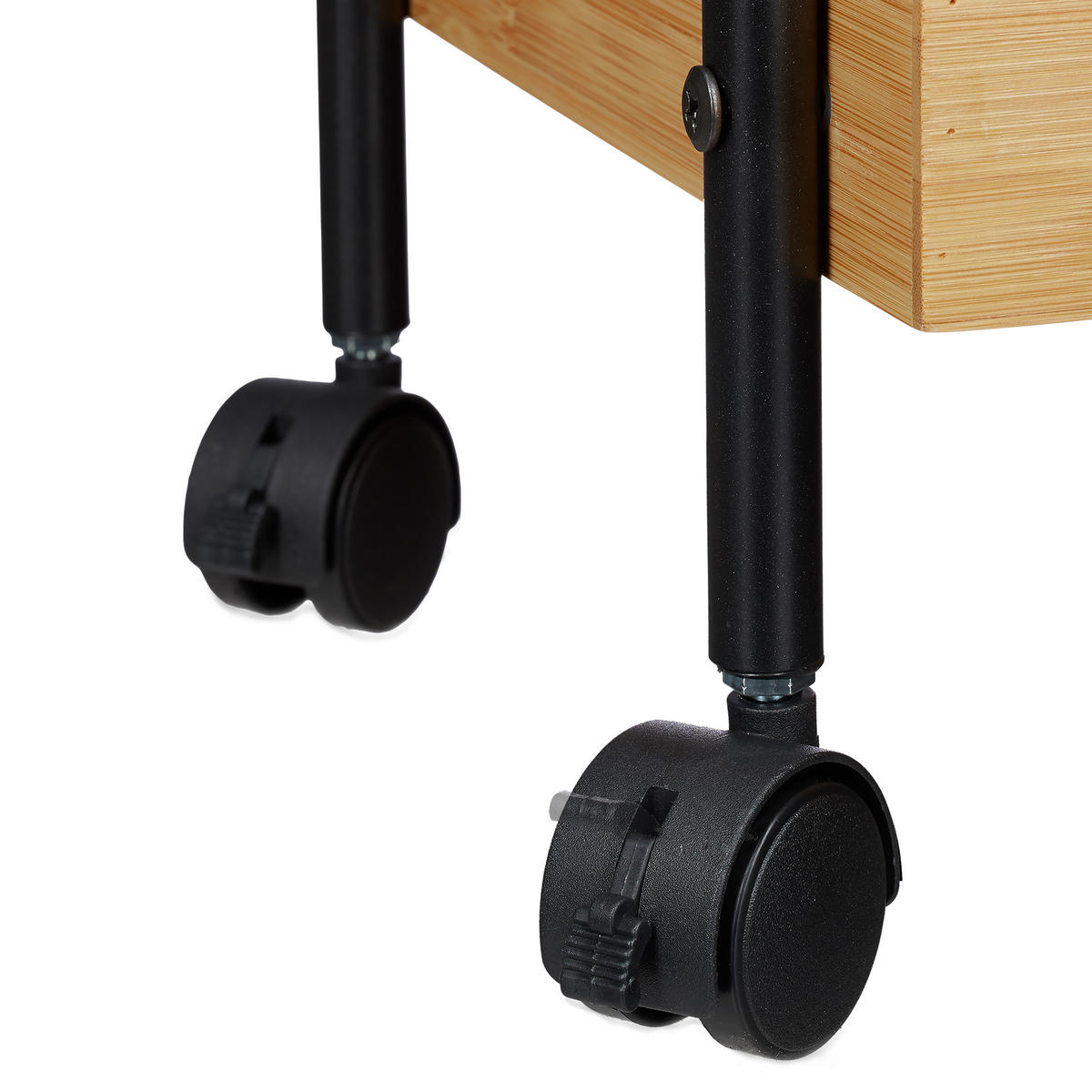 ROLLWAGEN - Multicolor, Holz/Metall (50/70/28cm) - Relaxdays
