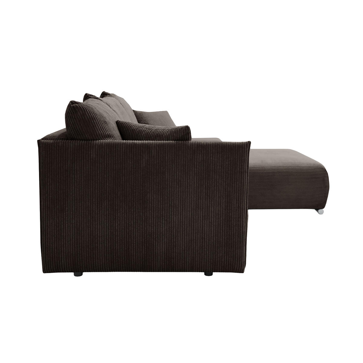 ECKSOFA TRAWANGA L mit Schlaffunktion, Bronze - Braun, Textil (246/188cm) - Fedve