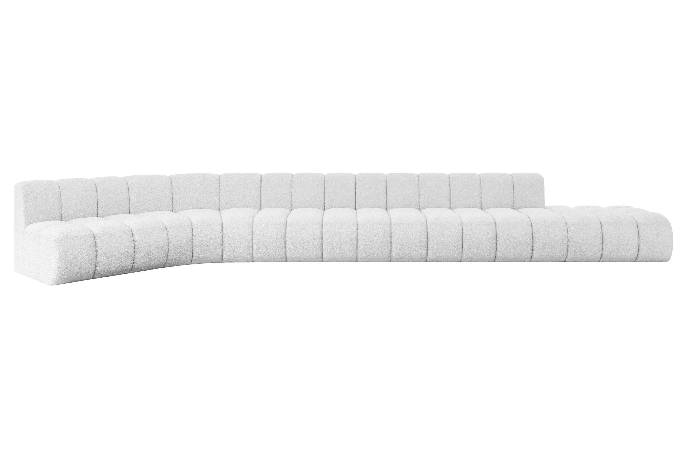 ECKSOFA modulares Sofa Brilo-L3 - 562x174x70 cm Weiß - Weiß, Holzwerkstoff/Textil (562/174cm) - ALTDECOR