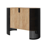 KOMMODE Fikoli - Eichefarben/Schwarz, Holzwerkstoff/Metall (120/90/40cm) - MIRJAN24