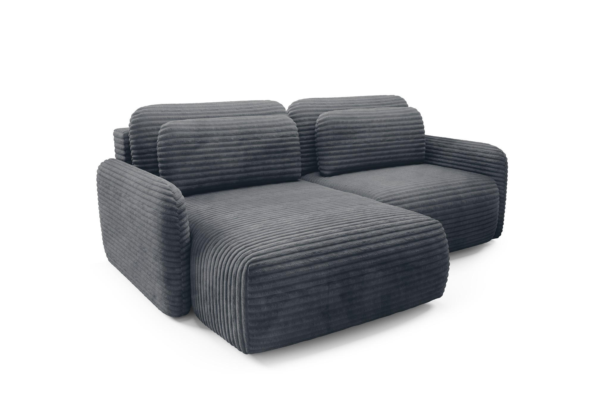 ECKSOFA Simone Mit Schlaffunktion - Anthrazit, Holzwerkstoff/Textil (240/165cm) - Fun Möbel