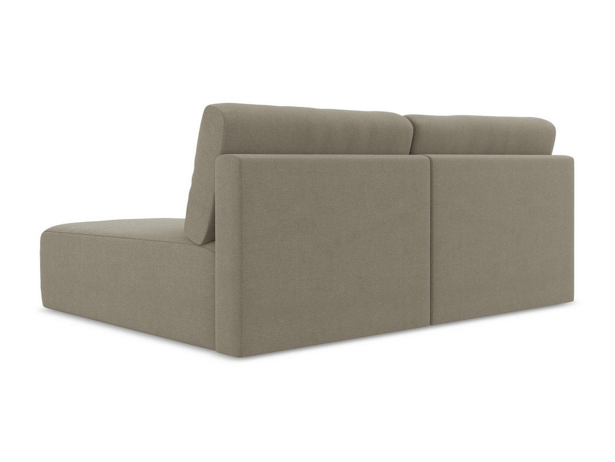 ECKSOFA mit Schlaffunktion rechts Strukturstoff Stoff Beige - Beige/Schwarz, Kunststoff/Textil (210/149cm) - Makamii