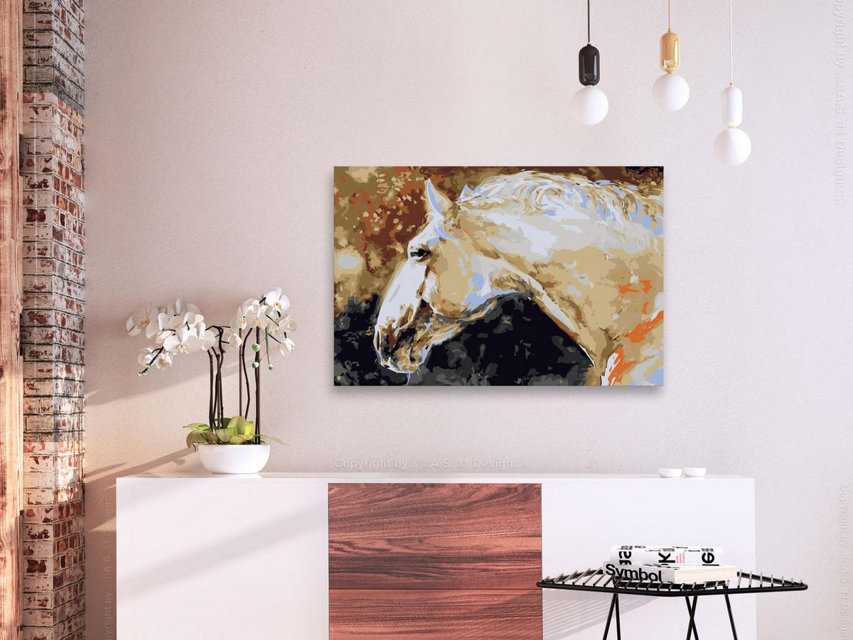 MALEN NACH ZAHLEN 50/40 cm - Multicolor, Textil (1.4/40cm) - KUNSTLOFT