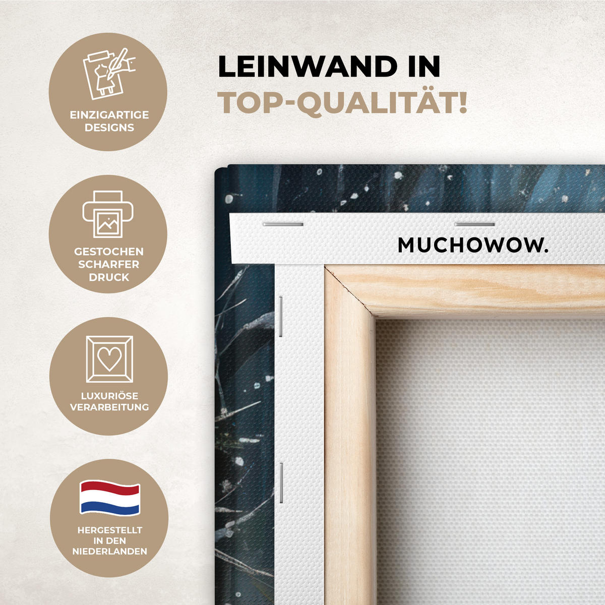 LEINWANDBILD Schneemann - Schnee - Winter - Wald 50x50 cm - Hellblau, Textil (50/50cm) - MuchoWow