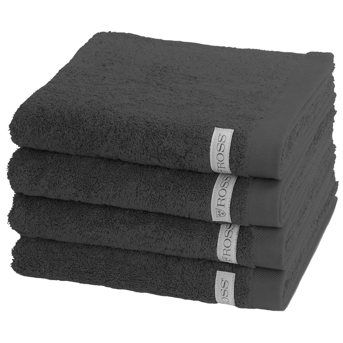 HANDTUCH Sinfonie 4er-Set - Dunkelgrau, Textil (50/100cm) - Ross