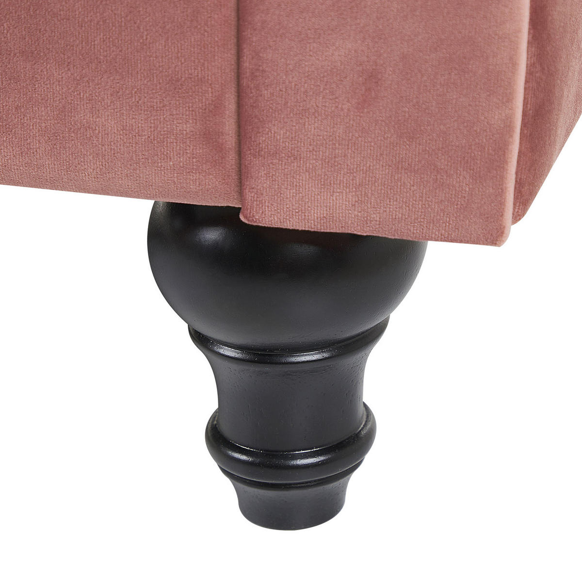 SESSEL Samtstoff rosa Rautenmuster Chesterfield - Pink, Textil (110/70/75cm) - Beliani