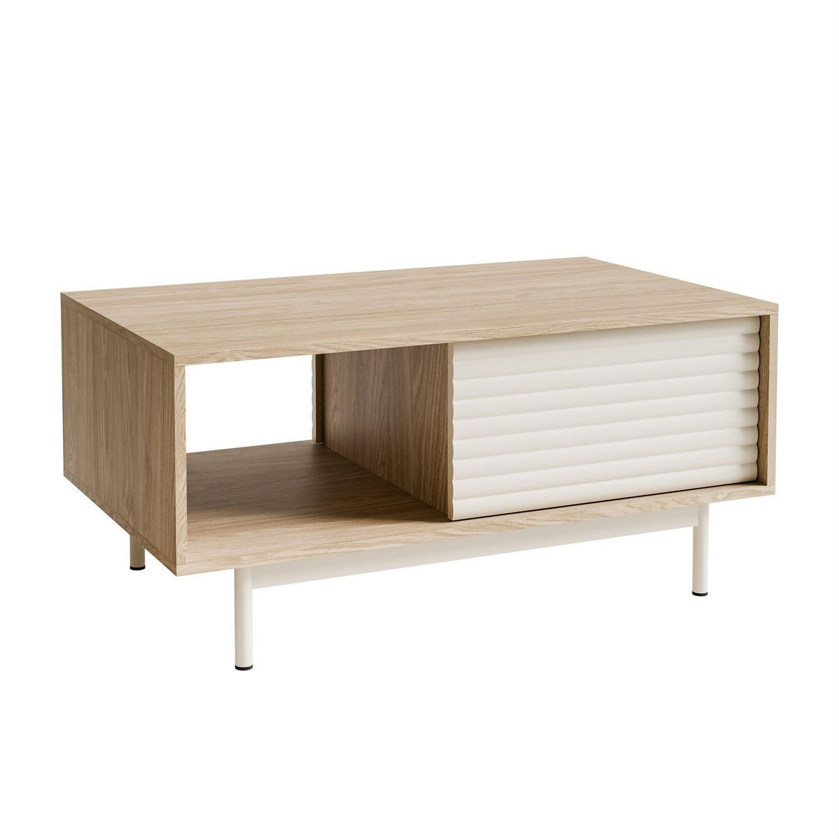 COUCHTISCH FLORENCE mit Stauraumn - Kaschmir, Holzwerkstoff (60/100/47cm) - Lookway