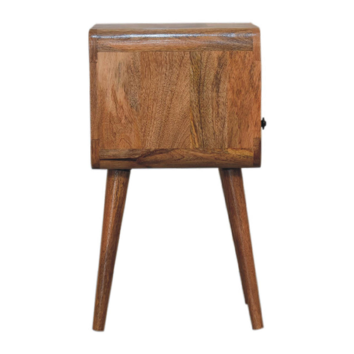 NACHTTISCH mit offenem Fach, 1 Schublade, 1 Offenes Fach, Beige - Messingfarben/Braun, Holz/Metall (30/55/30cm) - Artisan Furniture