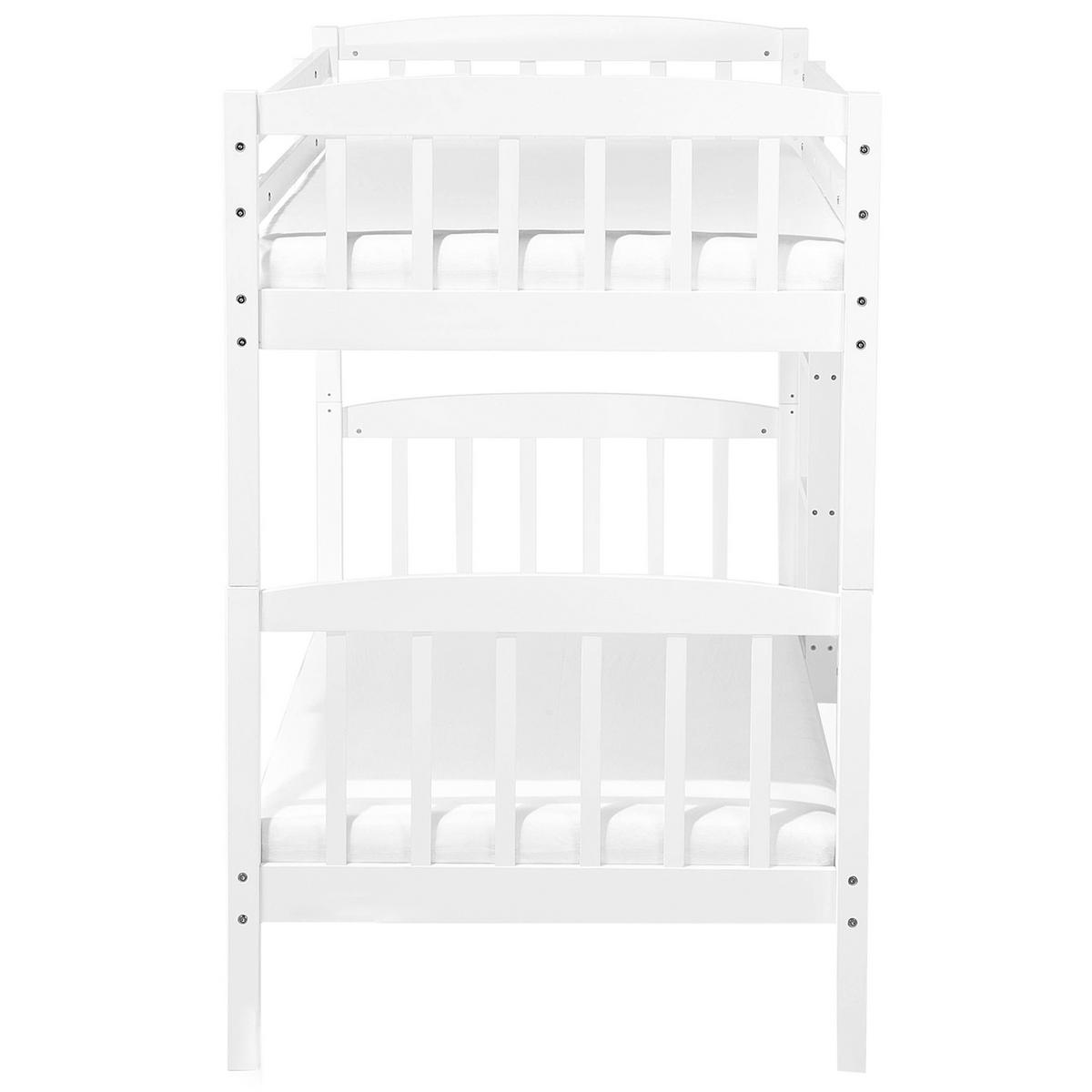 HOCHBETT Weiß 90-200 cm Revin - Weiß, Holz (90/200cm) - Beliani
