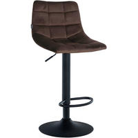 BARHOCKER James Samt schwarz braun - Schwarz/Braun, Textil/Metall (43/108.5/46.5cm) - TPFLiving