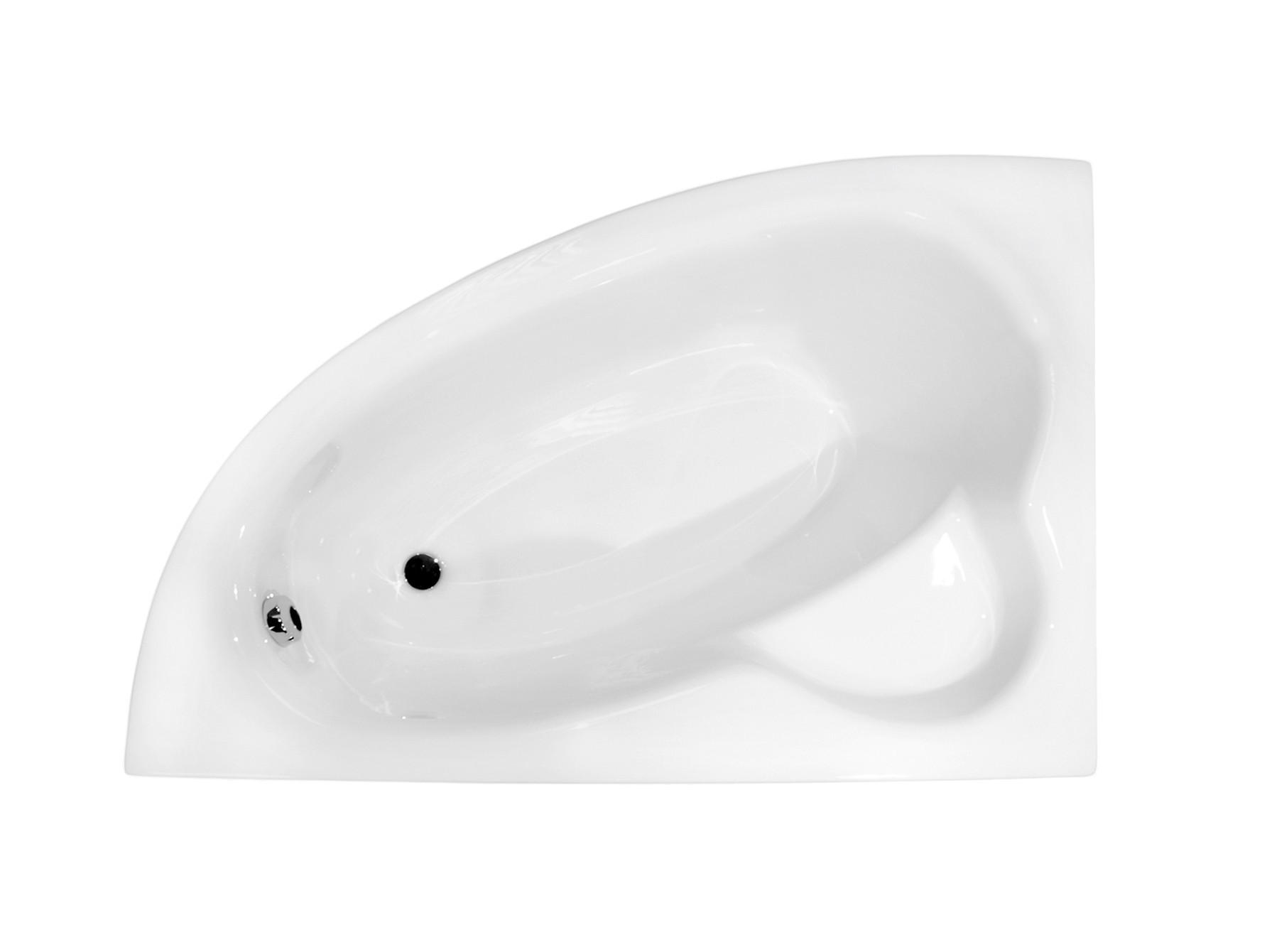 BADEWANNE Eckwanne NATALIA PREMIUM 150/100 Links mit Schürze Ablauf Füße - Weiß, Kunststoff (100/59.5/150cm) - bad land
