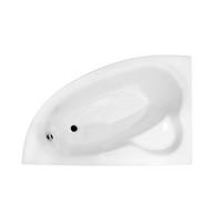 BADEWANNE Eckwanne NATALIA PREMIUM 150/100 Links mit Schürze Ablauf Füße - Weiß, Kunststoff (100/59.5/150cm) - bad land