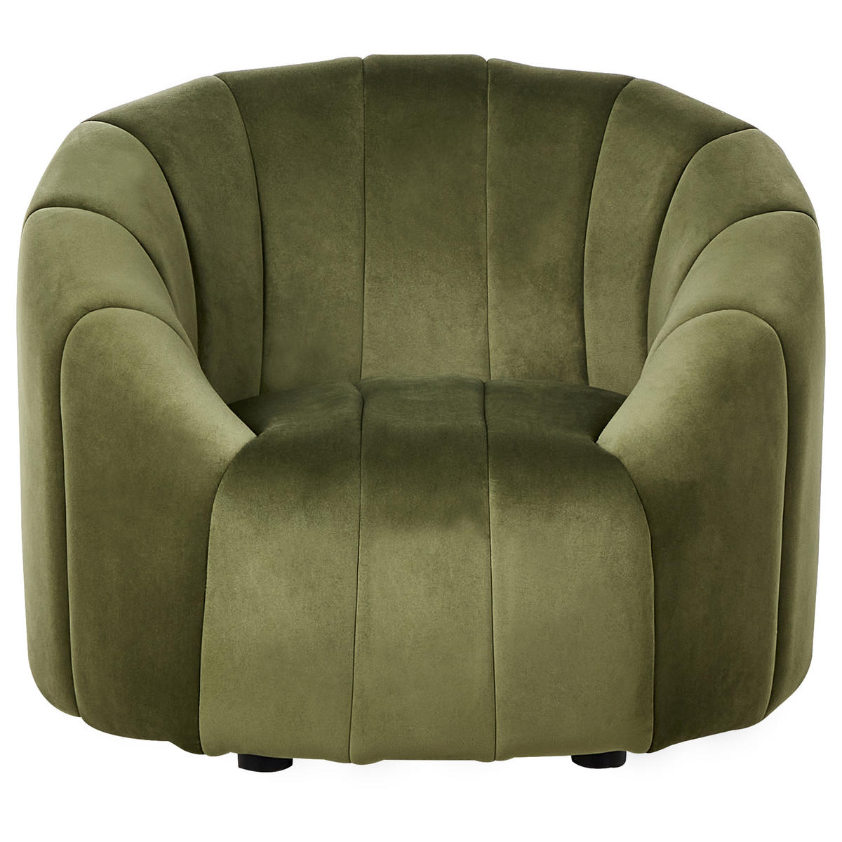 SESSEL Samtstoff dunkelgrün Malung - Grün, Textil (79/67/79cm) - Beliani