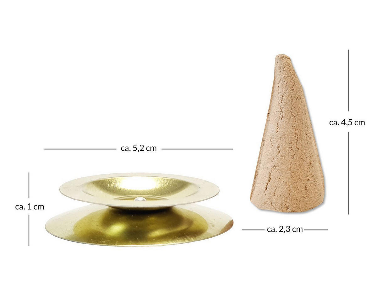 RÄUCHERKERZEN Sparset Vanille-Riesen, Glimmschale , Opas Beste Weihrauch - Multicolor, Metall (6.5/2.3/12.5cm)