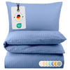 SEERSUCKER-BETTWÄSCHE 135x200 Uni Sommer Bettbezug Bügelfrei aus 100% Baumwolle, Bettbezüge einfarbig Hellblau - Hellblau, Textil (135/200cm) - Carpe Sonno