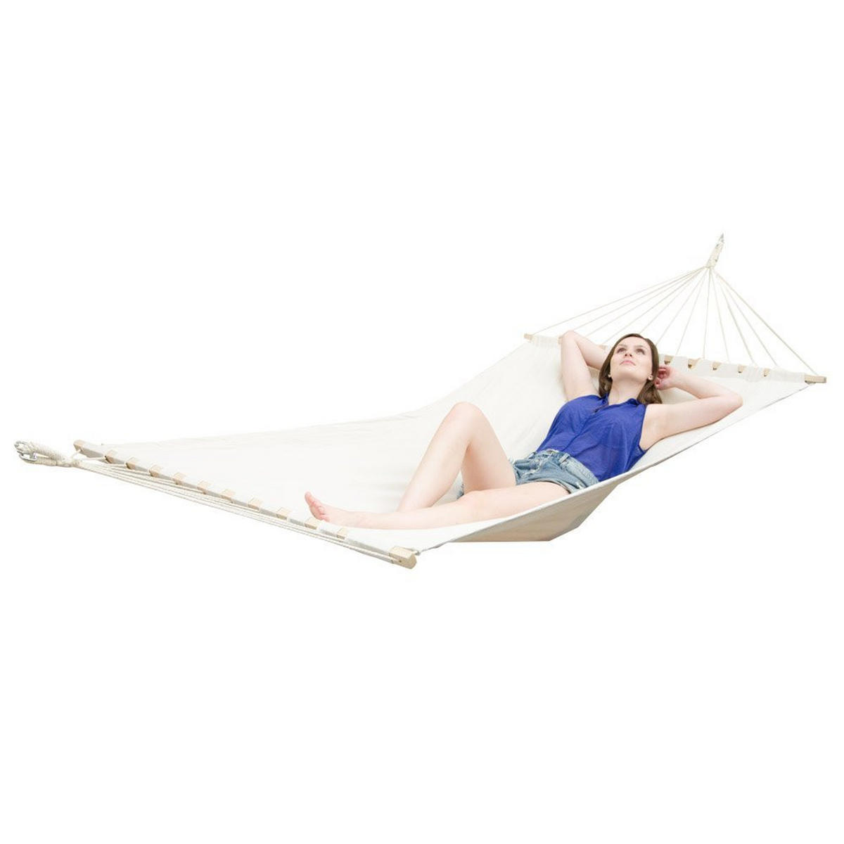 XXL-HÄNGEMATTE für 2 Personen, 285/120 cm, beige - Beige, Textil (120/2.5/185cm) - Amanka