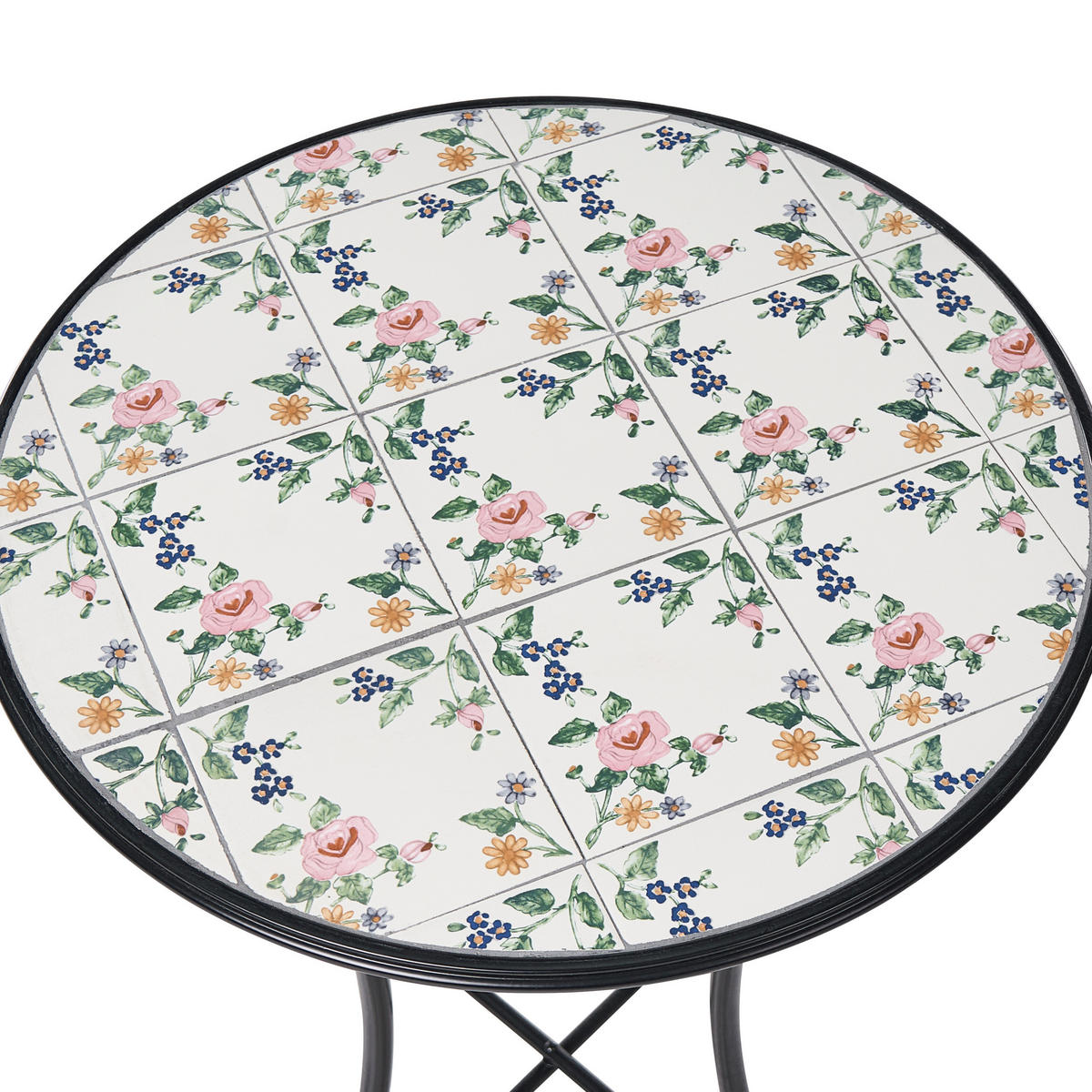 BISTRO STOLEK 60/60 cm Kov Černý Collio - bílá, kov (60/60/75cm) - Beliani