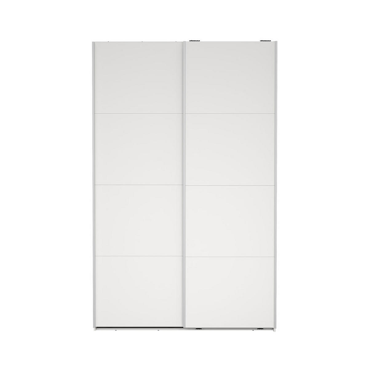SCHIEBETÜRENSCHRANK, Bergamo, Weiß, Holzwerkstoff, 139 x 67 x 221 cm - Weiß, Holzwerkstoff (139/221/67cm) - ebuy24