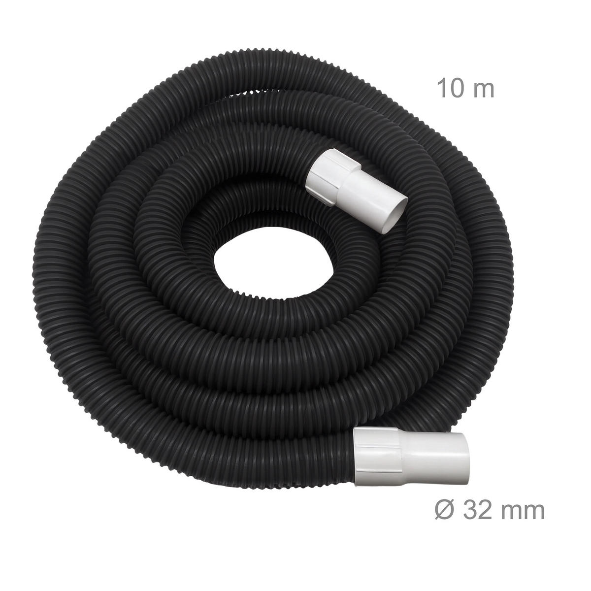 POOLSCHLAUCH - Schwarz, Kunststoff (3.2cm) - Relaxdays