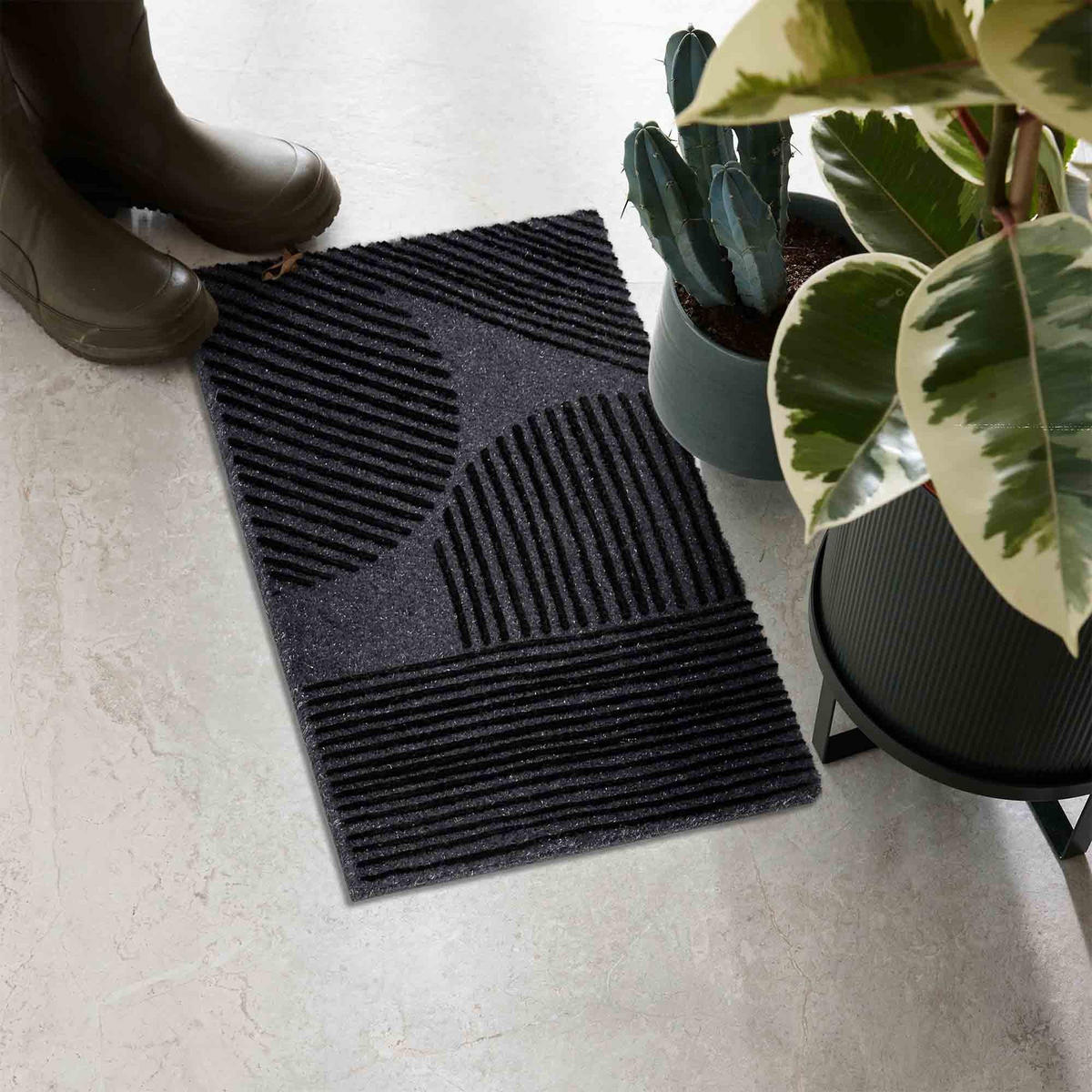 FUSSMATTE AUßEN POWER FLOCK - Anthrazit, Textil (45/75cm) - Astra