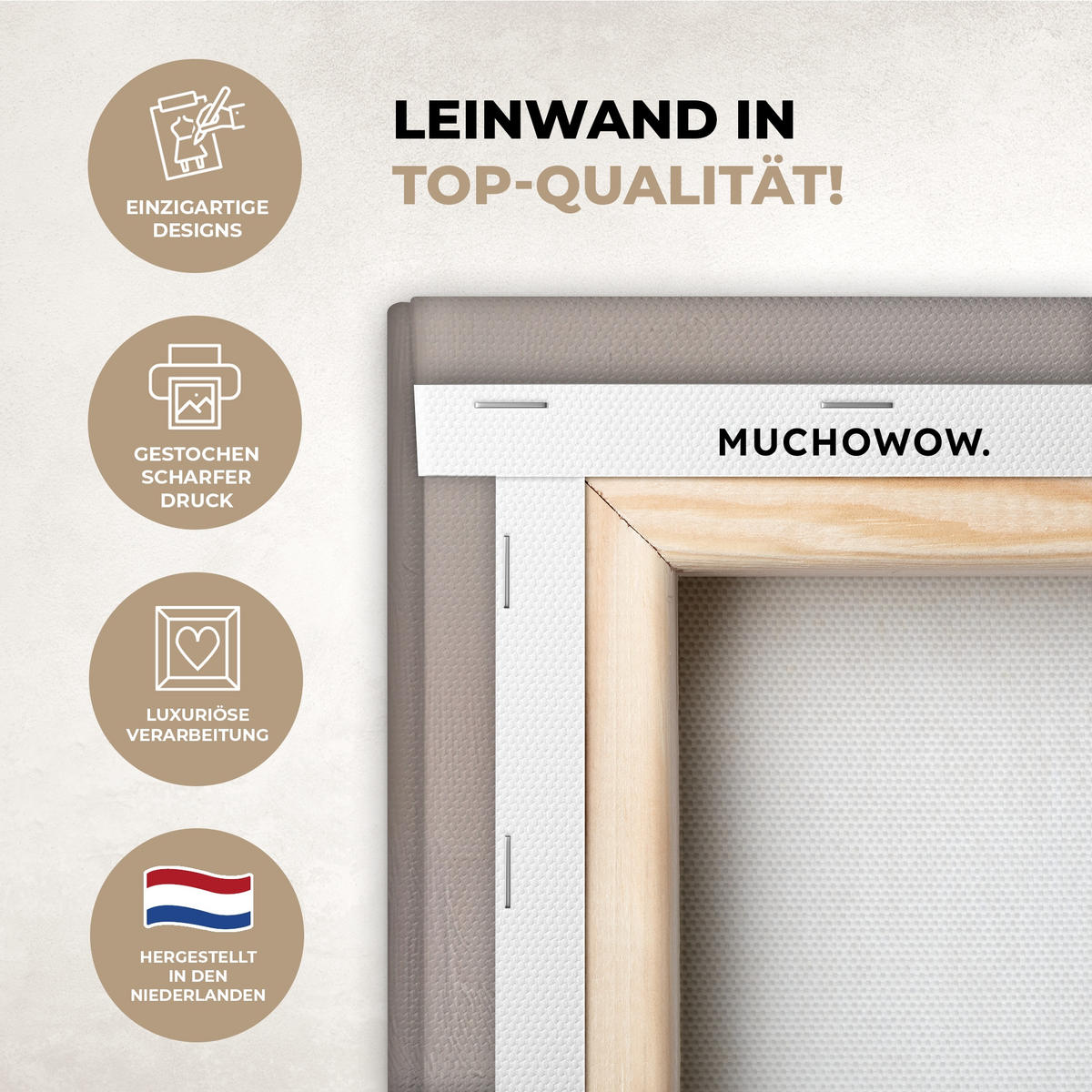 LEINWANDBILD Korb - Eier - Rosa Wanddeko Schlafzimmer 60x90 cm - Beige, Textil (60/90cm) - MuchoWow