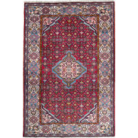 TEPPICH Assadabad Rot 191/125 cm Schurwolle - Rot, Textil (125/191cm) - Looma
