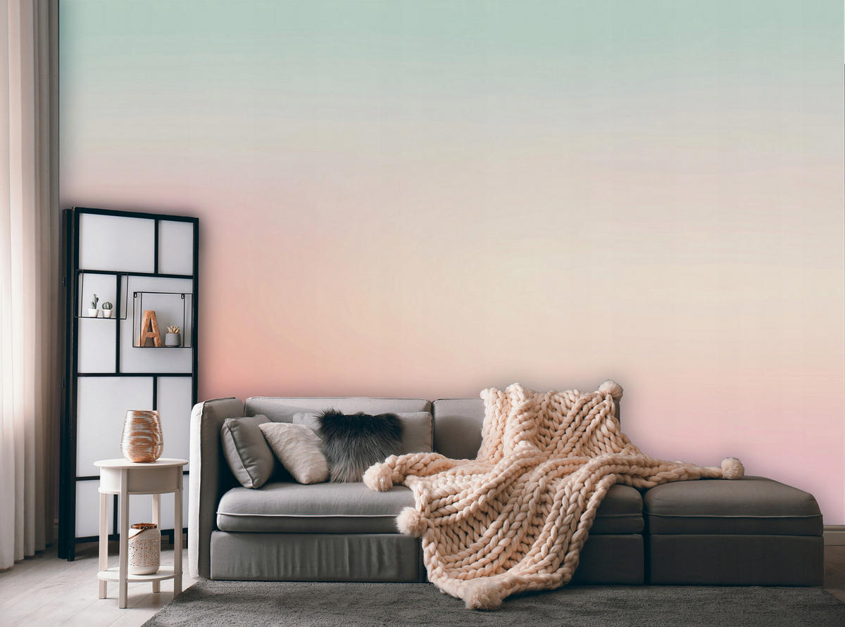 FOTOTAPETE Mädchen Gradient Rosa 250x175 cm - Multicolor, Papier (250/175cm) - Wallarena