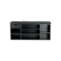 GARDEROBENBANK CARTAGENA, Stoff, Schwarz, 100 x 30 x 45 cm - Schwarz, Holzwerkstoff/Textil (100/45/30cm) - KADIMA DESIGN