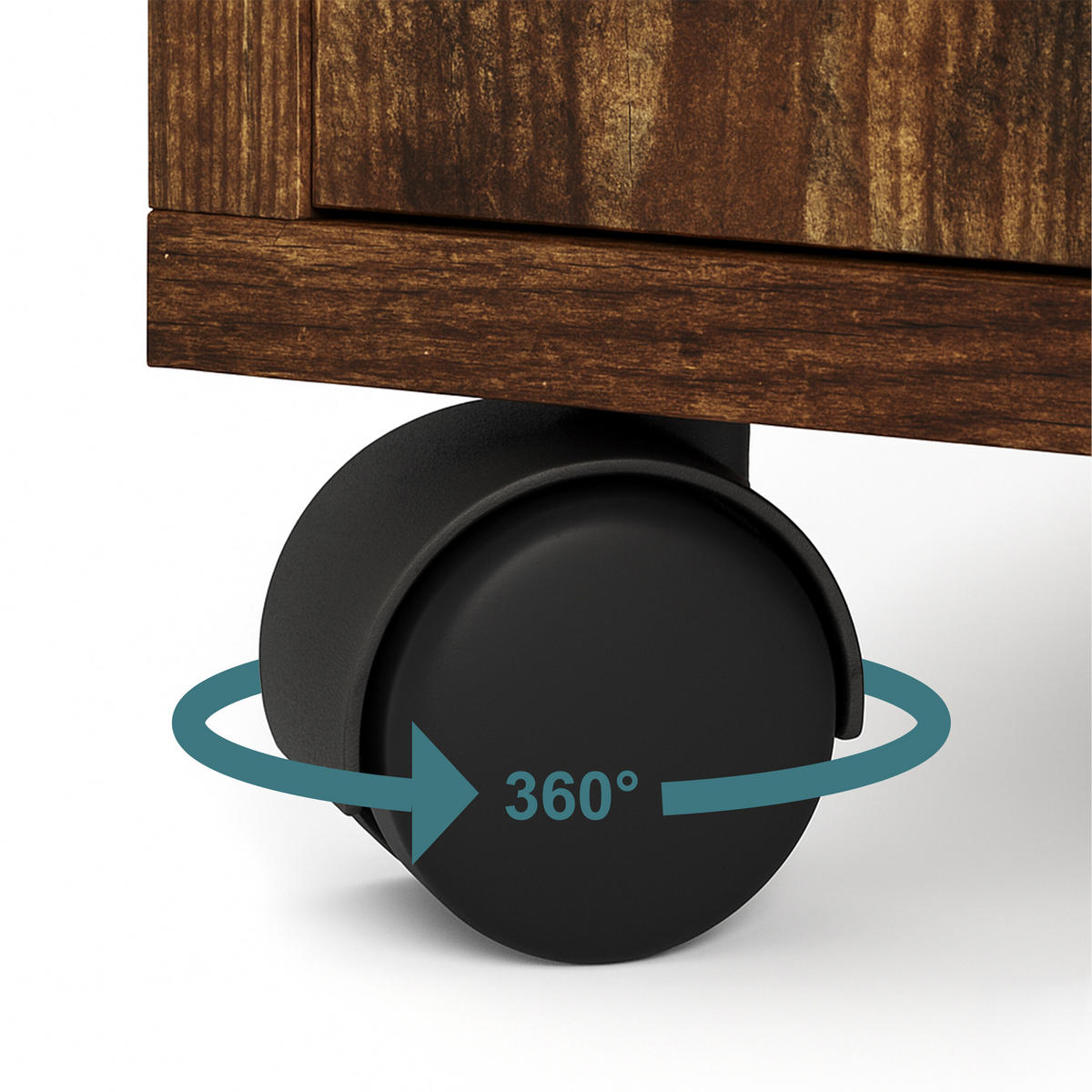 ROLLCONTAINER - Braun, Holzwerkstoff/Kunststoff (78/65/40cm) - Relaxdays