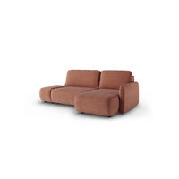 ECKSOFA Luka Mit Schlaffunktion - Rotbraun, Holzwerkstoff/Textil (148/229cm) - Fun Möbel