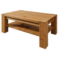 COUCHTISCH Wildeiche 110x70x45 braun geölt KENT #315 - Braun, Holz (110/70/45cm) - Massivmoebel24
