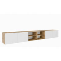 TV-SCHRANK Weiß LION Offene Mit Regalen 300 cm - Weiß, Holzwerkstoff (300/41/40cm) - Sepro Meble