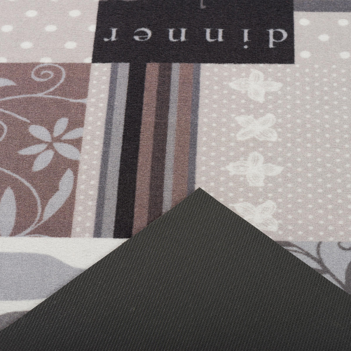 KÜCHENLÄUFER TEPPICH TRENDY BISTRO BEIGE BRAUN - Braun, Textil (45/145cm) - Pergamon