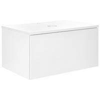 WASCHTISCHUNTERSCHRANK 80 cm Weiß Alzira - Weiß, Holzwerkstoff (80/40/52cm) - Beliani
