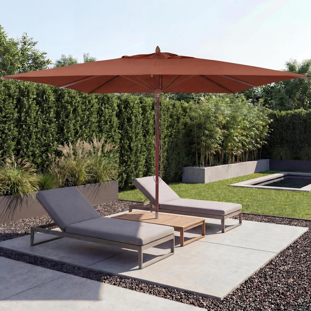 SCHIRMBEZUG C57B Orange - Orange, Textil (400/400cm) - MCW