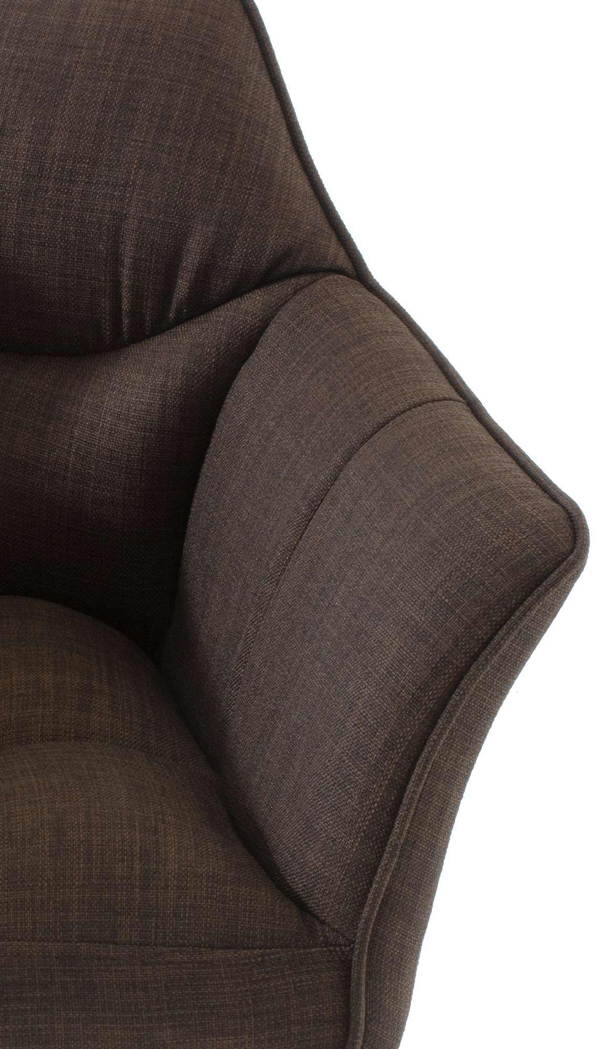 SESSEL Stoff braun - Schwarz/Braun, Textil/Metall (64/75/48cm) - CLP