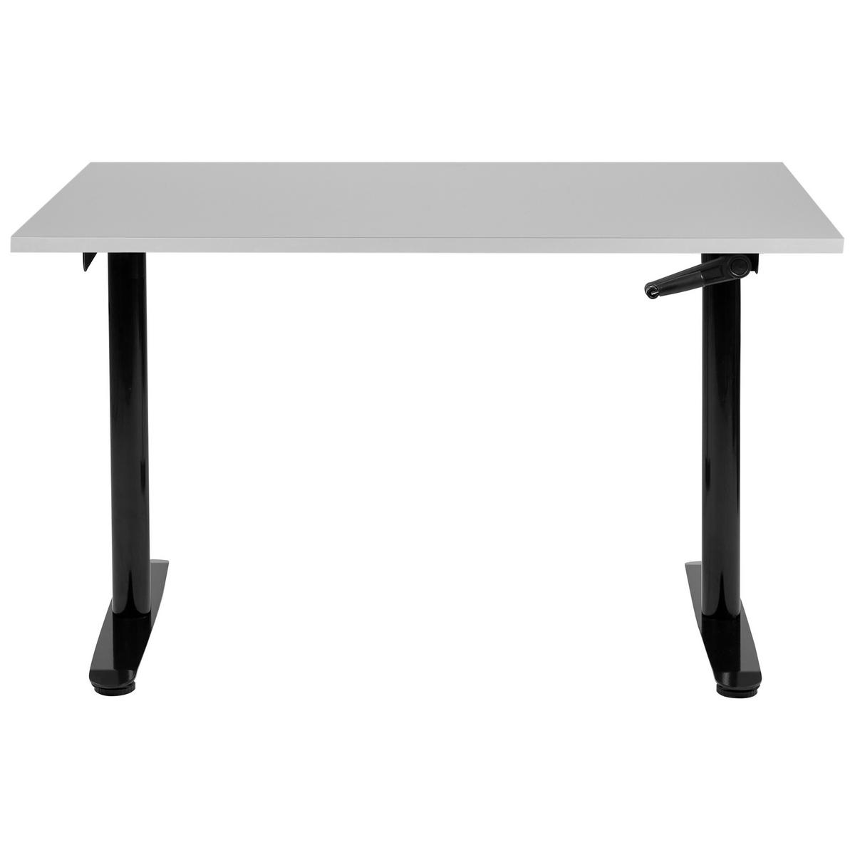 SCHREIBTISCH grauschwarz 120/72 cm manuell höhenverstellbar Destin IV - Schwarz/Grau, Holz (72/120/74cm) - Beliani