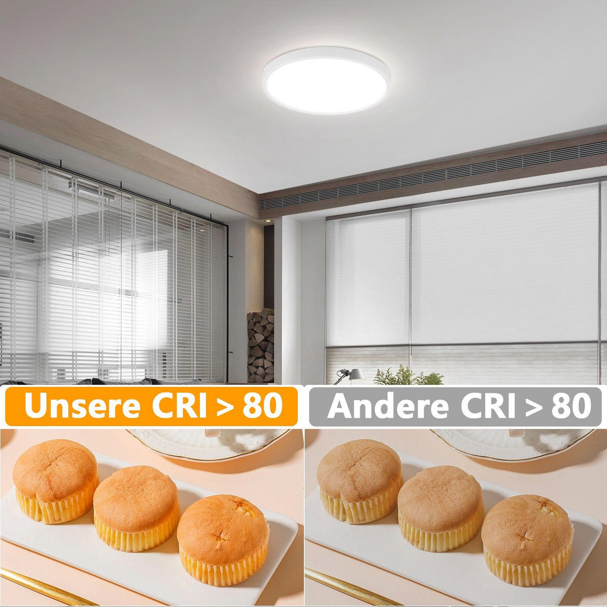 LED-DECKENLEUCHTE Berlin 22 cm - Weiß, Kunststoff (22/22/2.5cm) - Nettlife