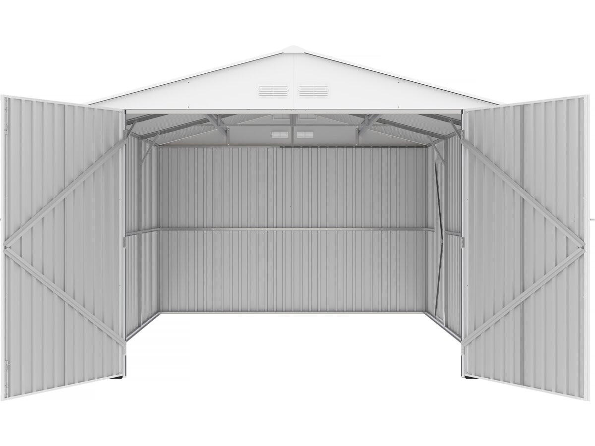METALL-GARAGE PVC houston - Grau, Metall (70/310/470cm) - Habitat Garten