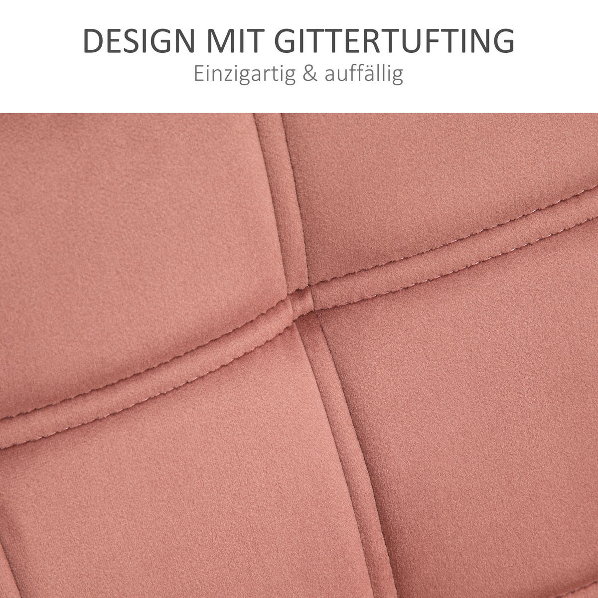 EINZELSESSEL, Relaxsessel, Sessel, Rosa - Rosa, Kunststoff (61/72/68.5cm) - HOMCOM