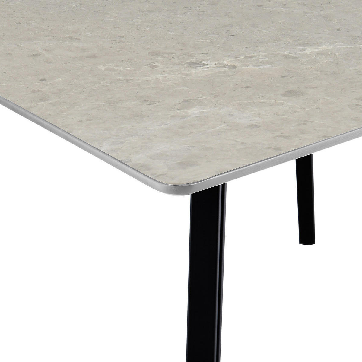 ESSTISCH - MDF / Eisen - Schwarz/Grau, Holzwerkstoff/Metall (100/100/75cm) - home24