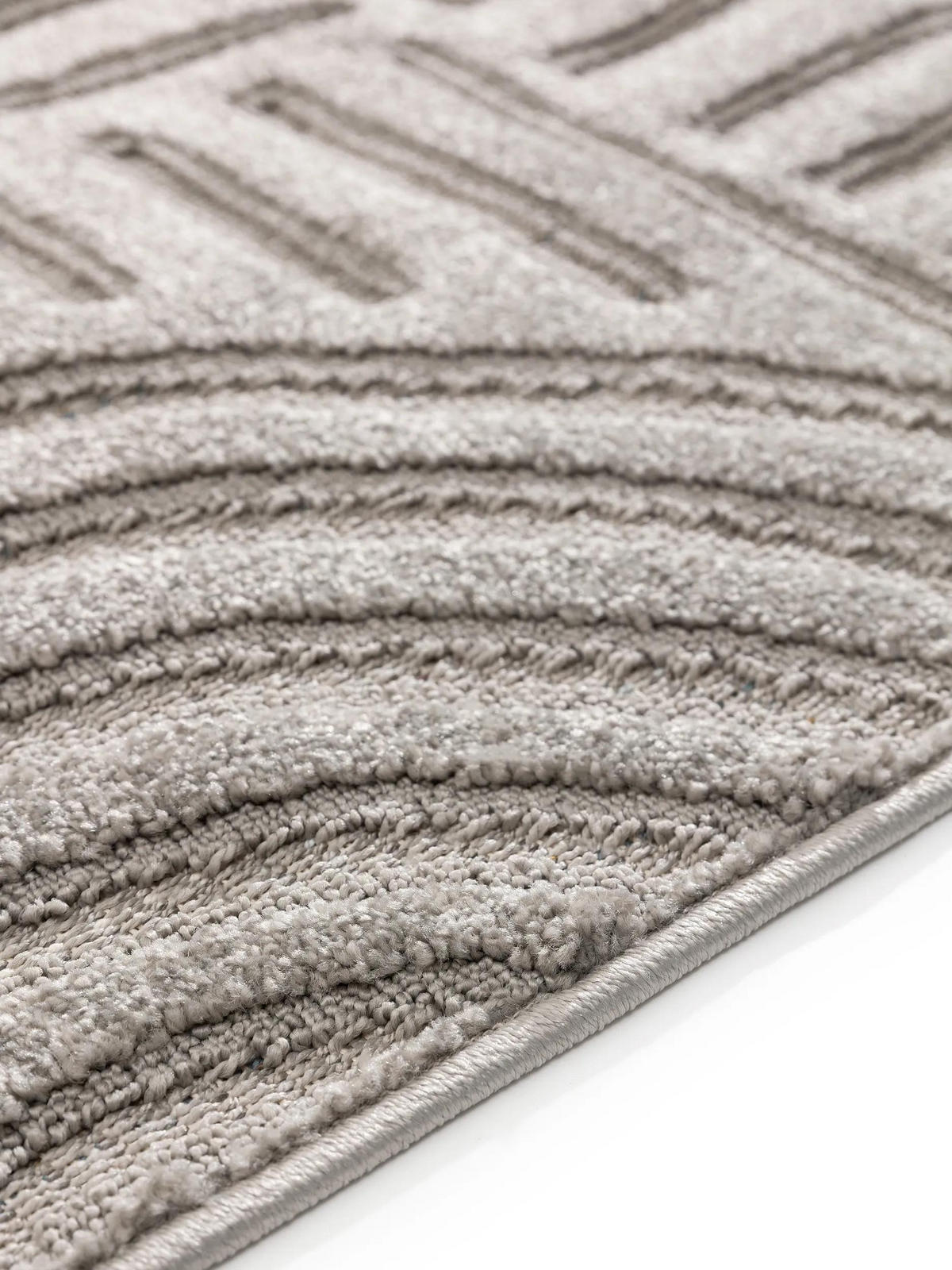 TEPPICH Leo Hellgrau 160x230 cm - Hellgrau, Kunststoff (160/230cm) - benuta