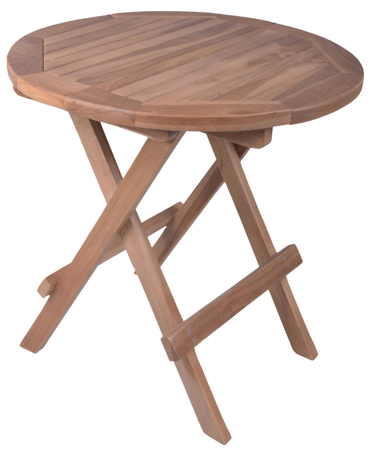 GARTENTISCH Nelle rund Garten - Teakfarben, Holz (50/50/51cm) - DELUKE