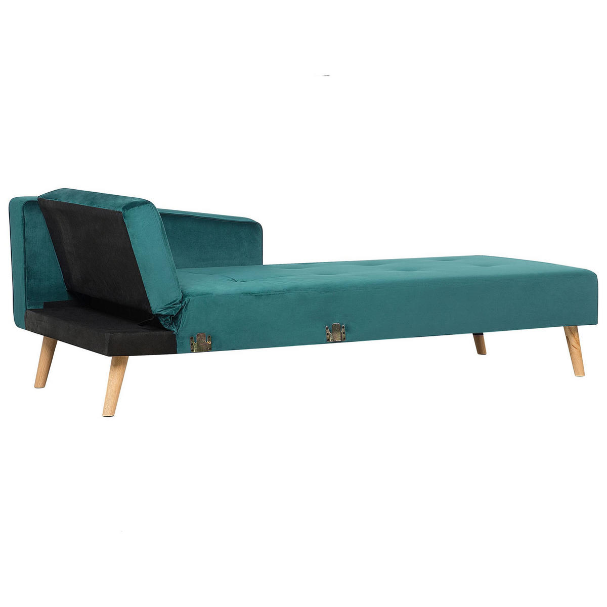 ECKSOFA Samtstoff Grün Vadso - Hellgrün, Textil (303/98cm) - Beliani