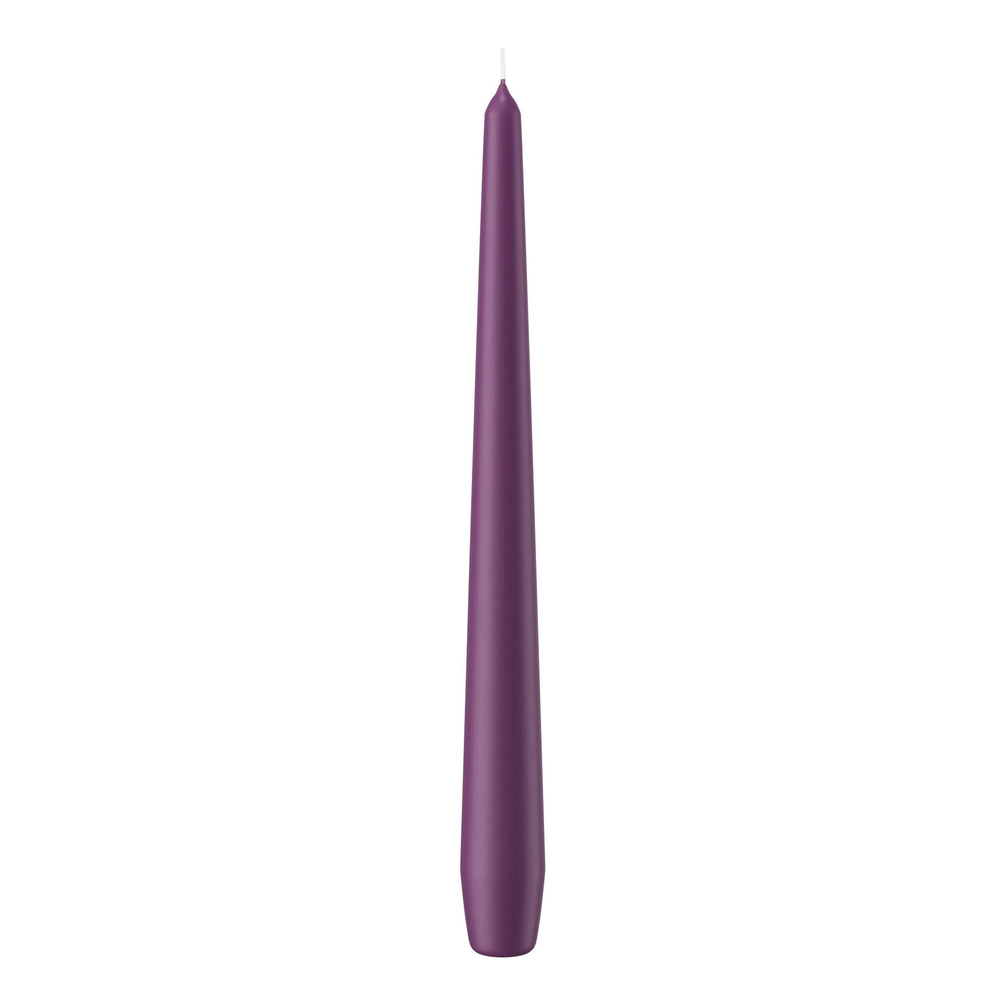 SPITZKERZEN (konische Kerzen) Brombeere 250 x Ø 25 mm, 12 Stück - Brombeere, Paraffin (2.5/25/25cm) - Wiedemann Kerzen